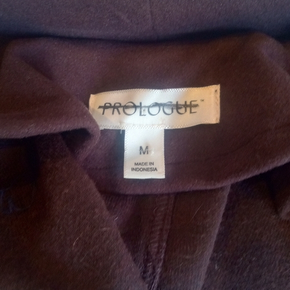 Prologue women's brown belted wrap coat size M - Picture 7 of 7